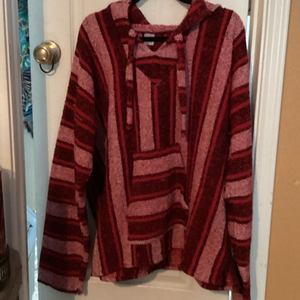 Striped Red and Pink Women's Hoodie